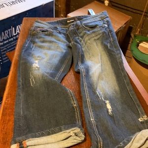 Rewind brand cropped jeans with holes